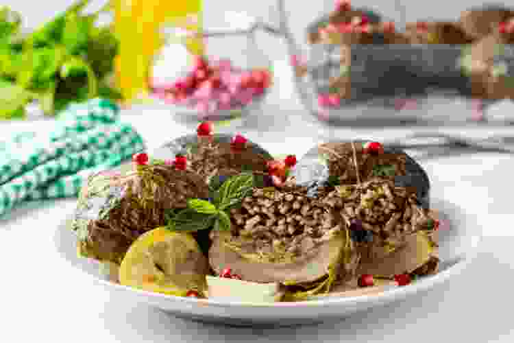 stuffed artichokes on platter as a thanksgiving appetizer