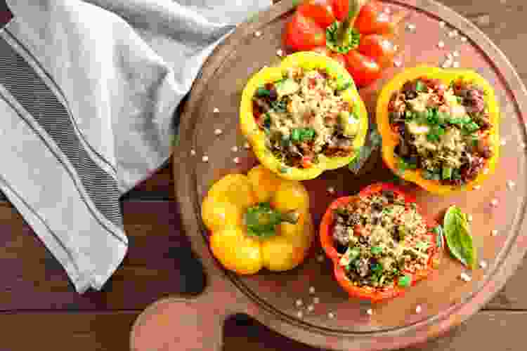 Stuffed Bell Peppers with Ground Lamb and Rice