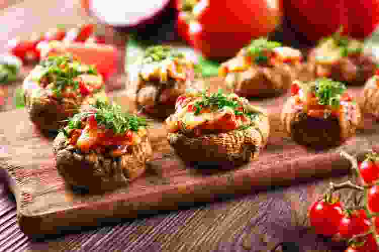 stuffed mushrooms thanksgiving food idea