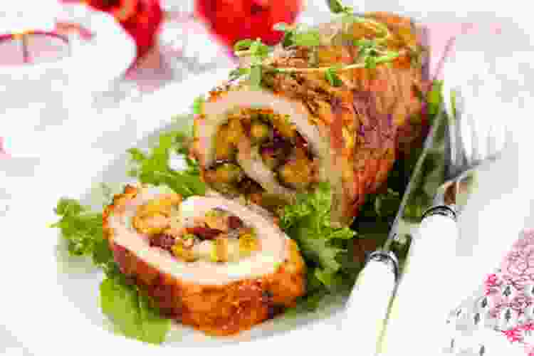 Stuffed Turkey Breast Friendsgiving Food Idea