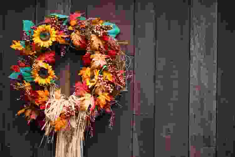 sunflower wreath DIY fall décor ideas