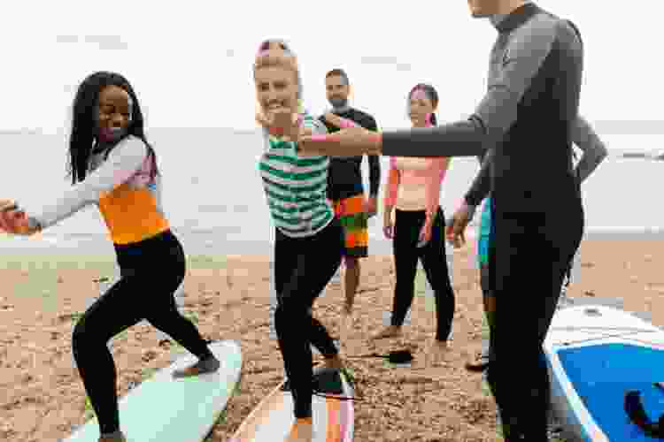 surf school team building activity in Los Angeles