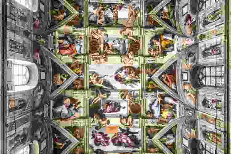 The ceiling of the Sistine Chapel