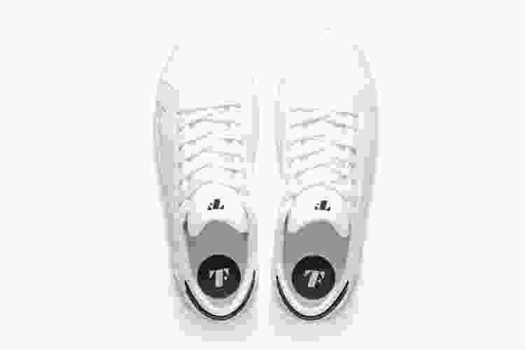 pair of white recycled men's sneakers