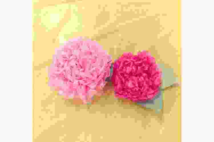 Tissue paper flowers Spring craft ideas
