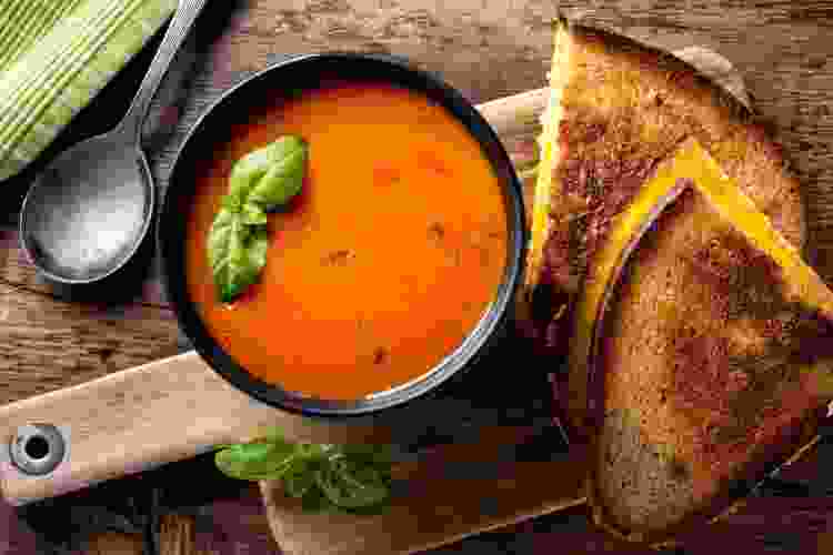 tomato soup with grilled cheese kids lunch idea