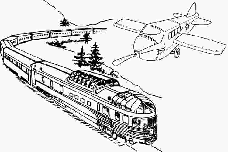 Trains and planes doodle