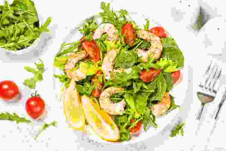 Tropical Shrimp Salad is a classic wedding food idea.