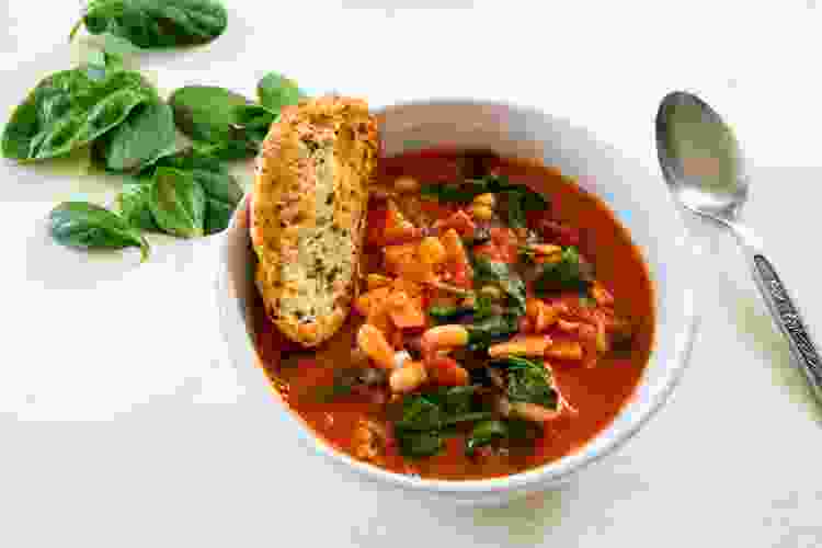 Make this delicious Tuscan White Bean Soup for your crockpot meal.