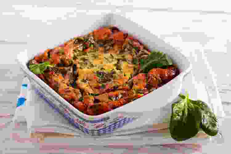 Vegetarian Egg and Spinach Casserole Thanksgiving Breakfast Ideas