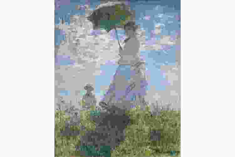 Women with a Parasol - Madame Monet and Her Son by Claude Monet