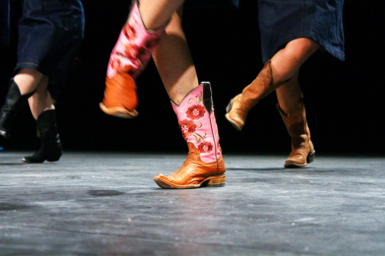cowboy boots dancing as bachelorette party idea