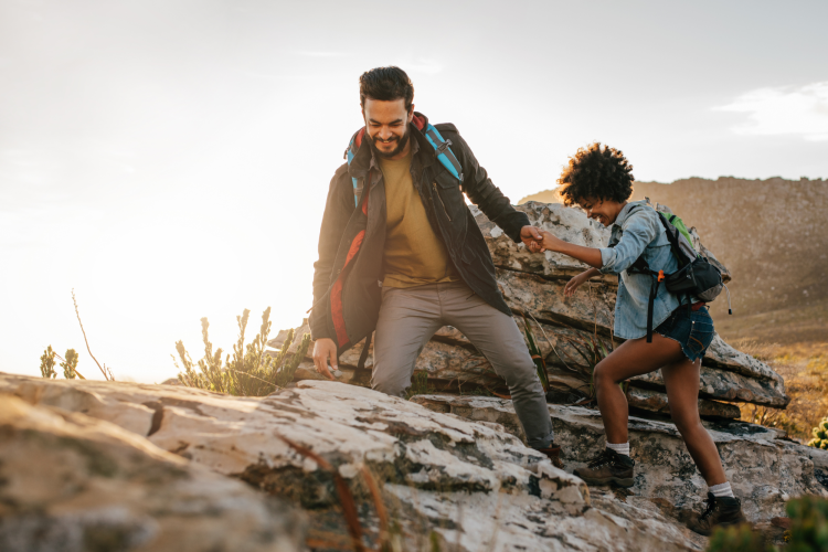 couple hiking