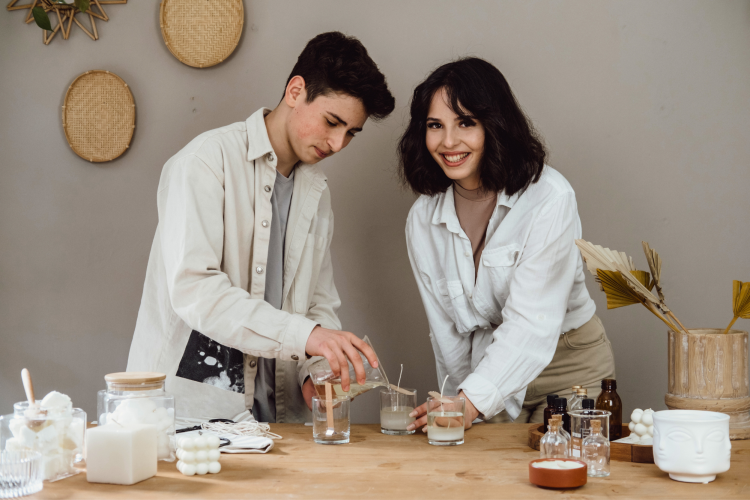 candle making class as date idea in San Diego