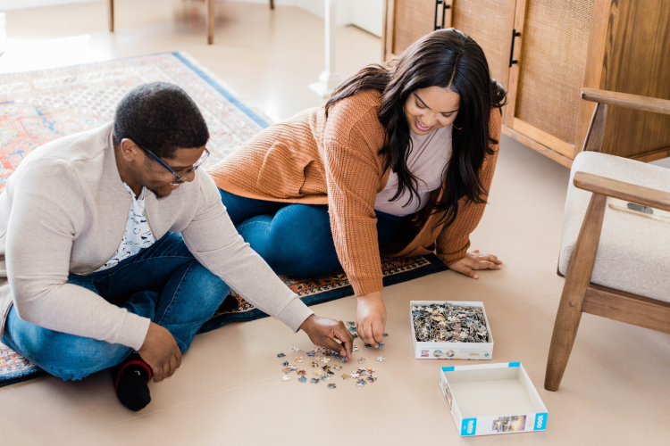 date night jigsaw puzzle as stay home date idea