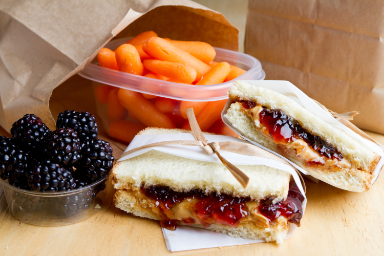 peanut butter and jelly sandwich