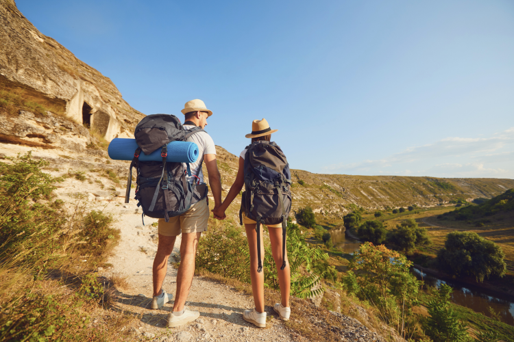 couple hiking as summer date idea
