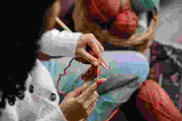 knitting a handmade five senses gift