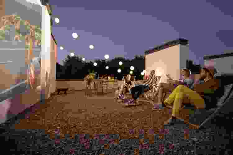 Watching an outdoor movie