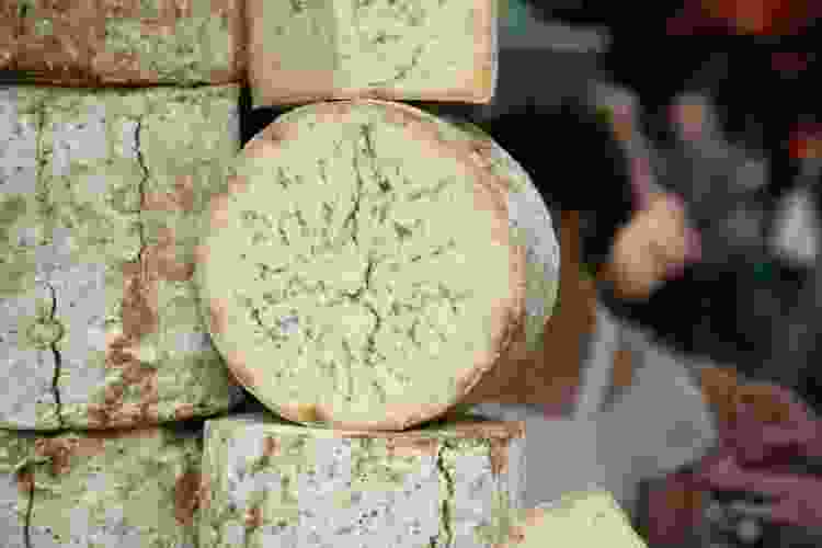 Blue cheese wheel
