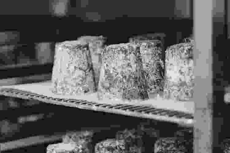 Ageing blue cheese
