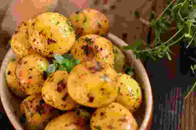Grilled potatoes