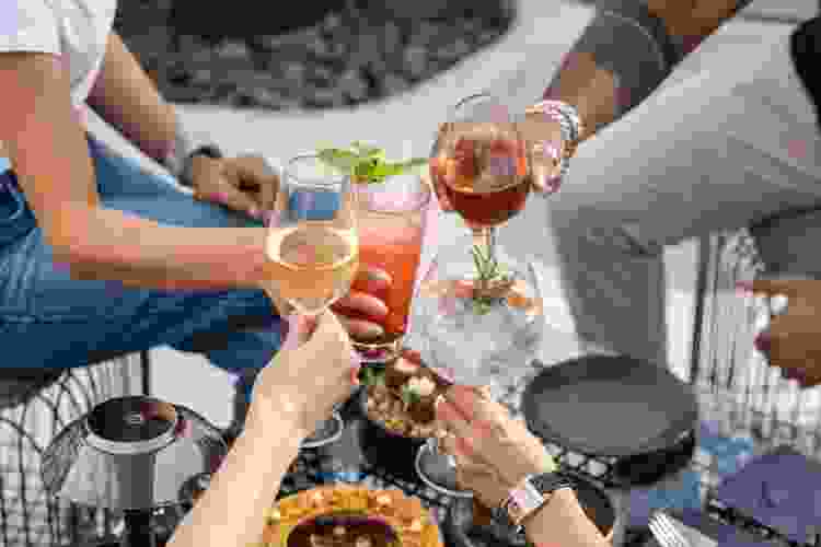 Backyard cocktail party