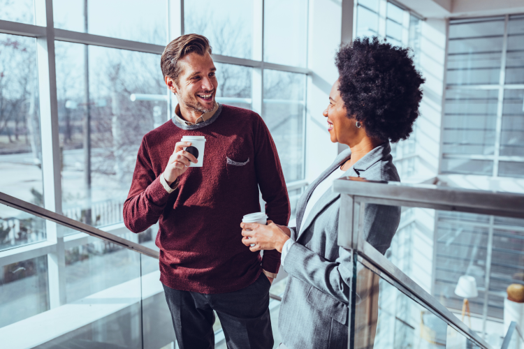 diverse colleagues conversation canva