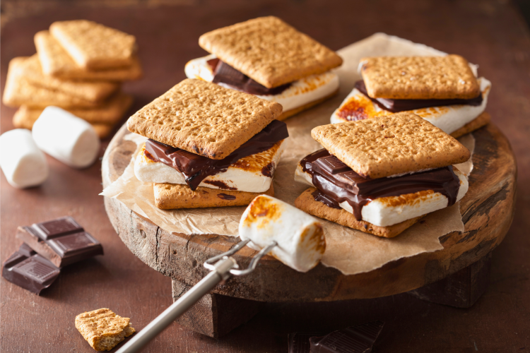 S’mores with kids is always a hit