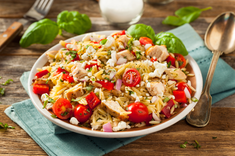 Greek Chicken Orzo Salad