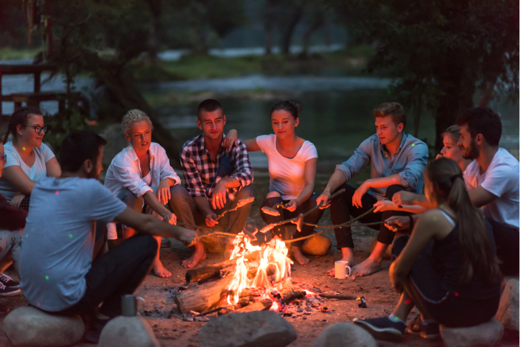 Campfire Stories as camping game at night