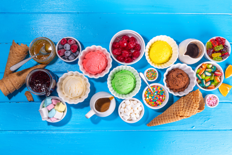 Ice Cream Assortment Toppings for ice cream social