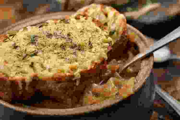 Melted Gouda cheese
