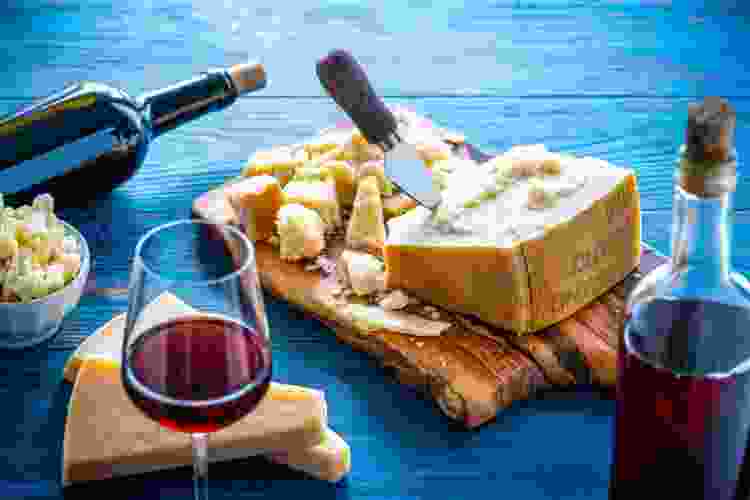 Parmesan cheese and wine pairing
