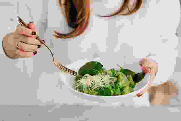 eating parmesan cheese