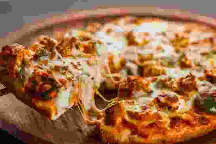 Pizza with Oaxaca cheese