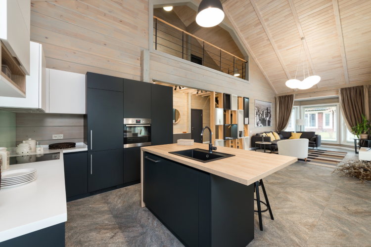 Wide Ledge Kitchen Island