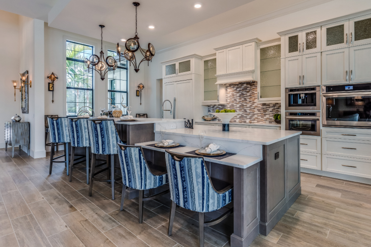 Split Level Kitchen Island