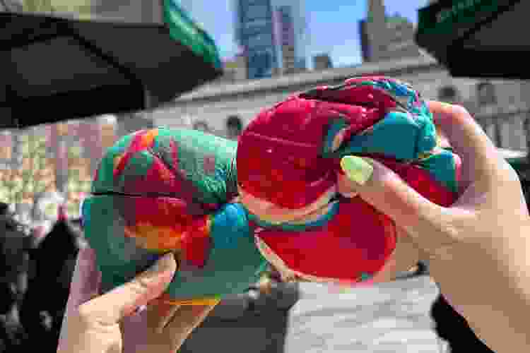 Liberty Bagels' rainbow bagel