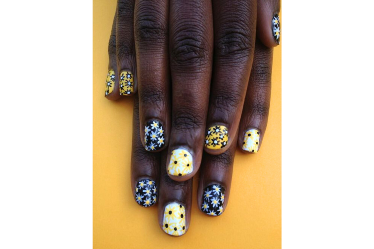 Floral Nails for back to school nails