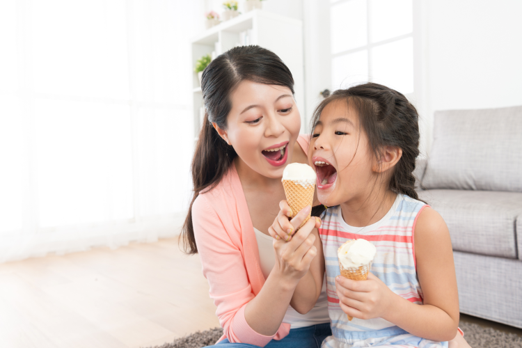 Kid Eating Ice Cream