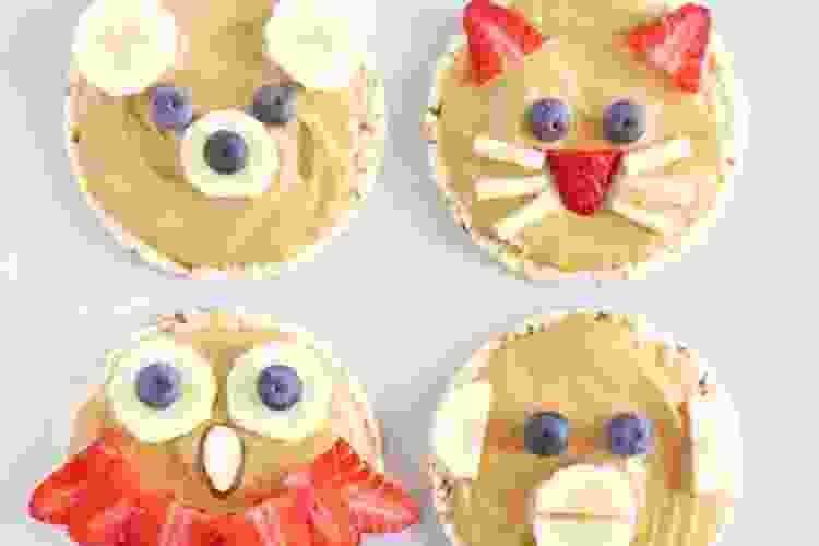 rice cake animal face snacks