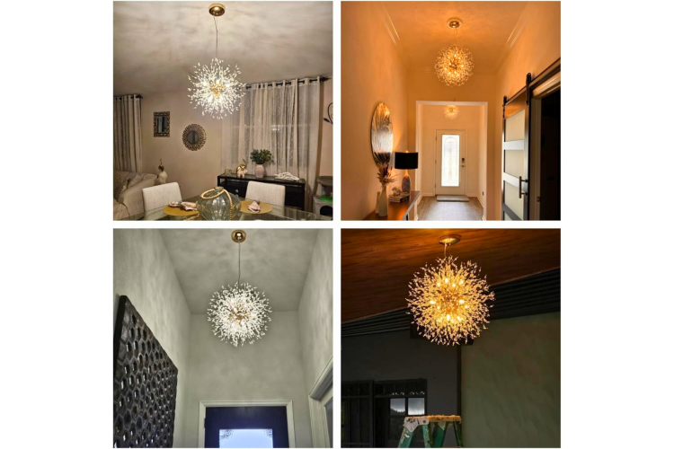 dandelion-shaped chandelier