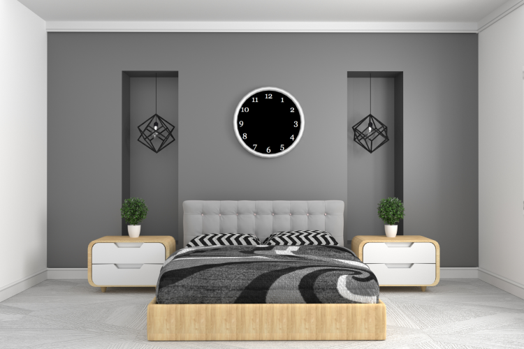 deep gray accent wall