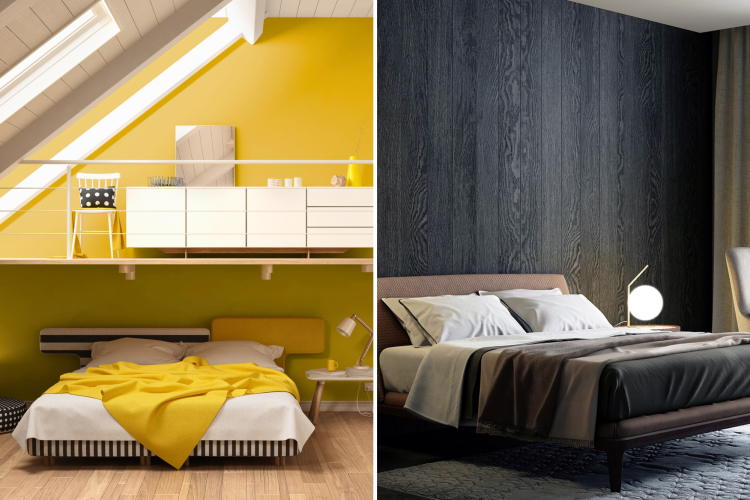 Summer vs winter colors in a bedroom