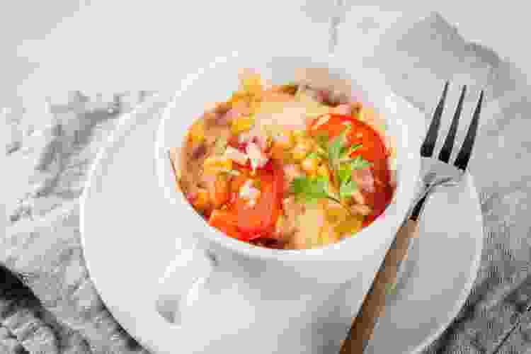 pizza in mug