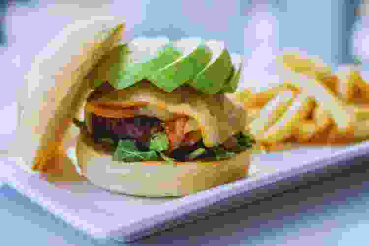 Muenster cheese burger