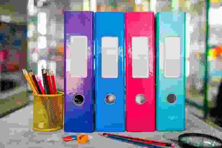 colorful folders