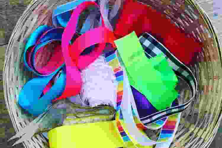 Fabric sensory bin for babies