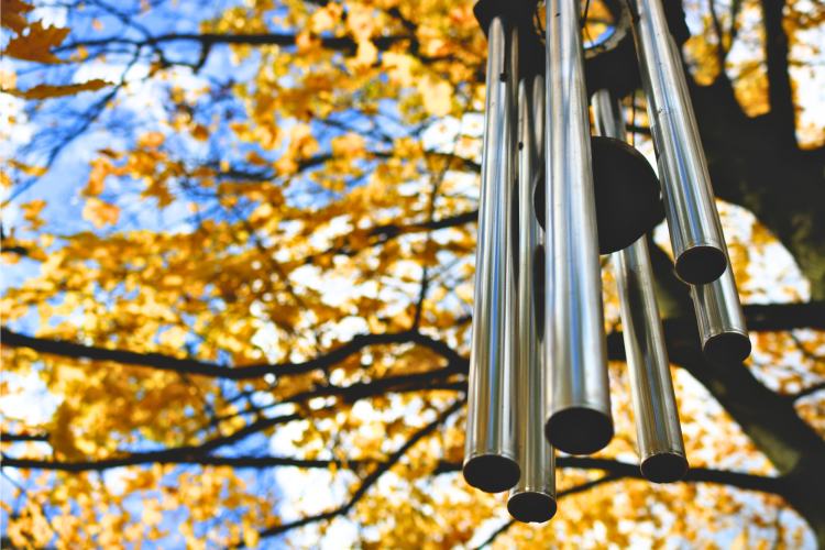 metal upcycled windchimes